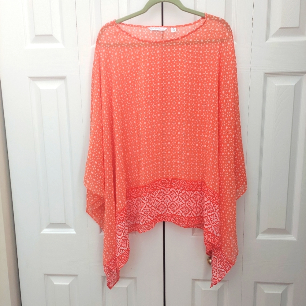Isaac Mizrahi Orange Pink Top
